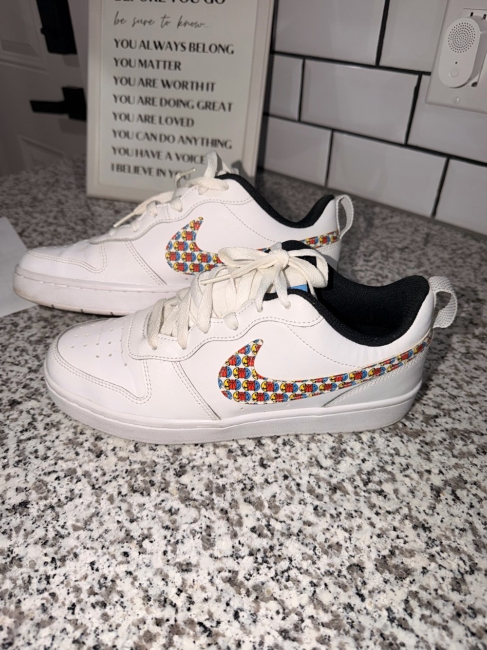 Nike White Court Borough Low 2 SE 'Happy Hoops'